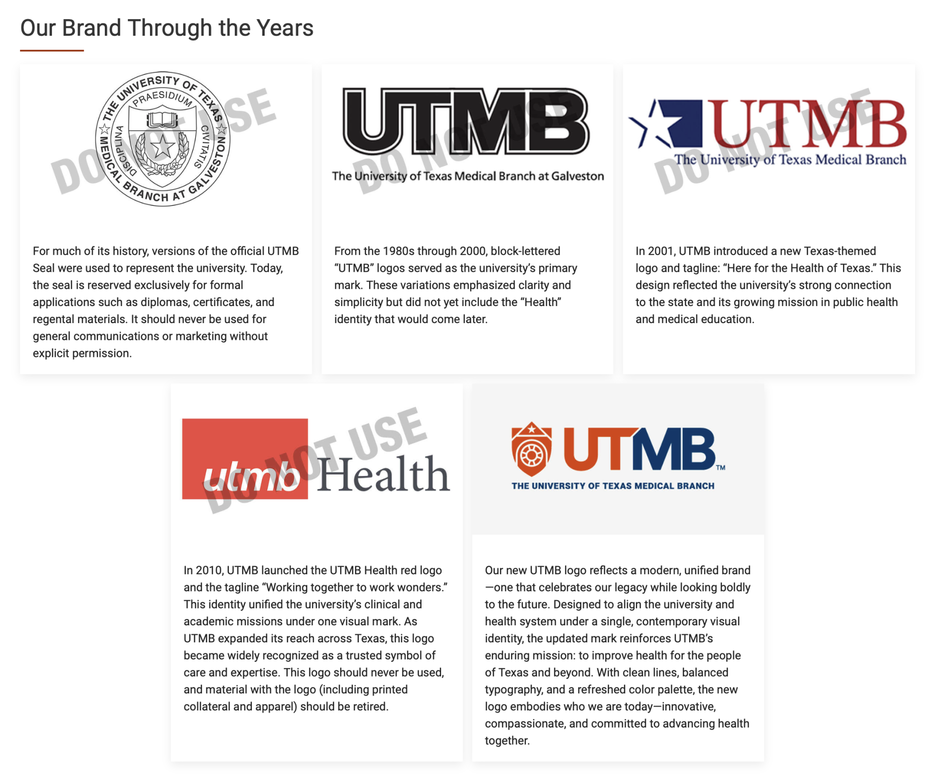 TBRA Brand Winner - The University of Texas Medical Branch information 1
