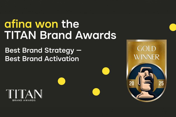 Afina wins gold at TITAN Brand Awards